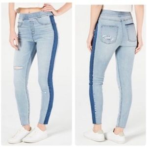 SPANX Side Stripe Distressed Skinny Leggings worn once